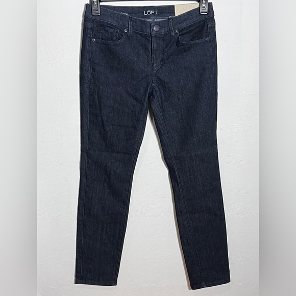 LOFT Dark Blue Modern Skinny Jeans sz 28 / 6 NWT - Picture 1 of 11